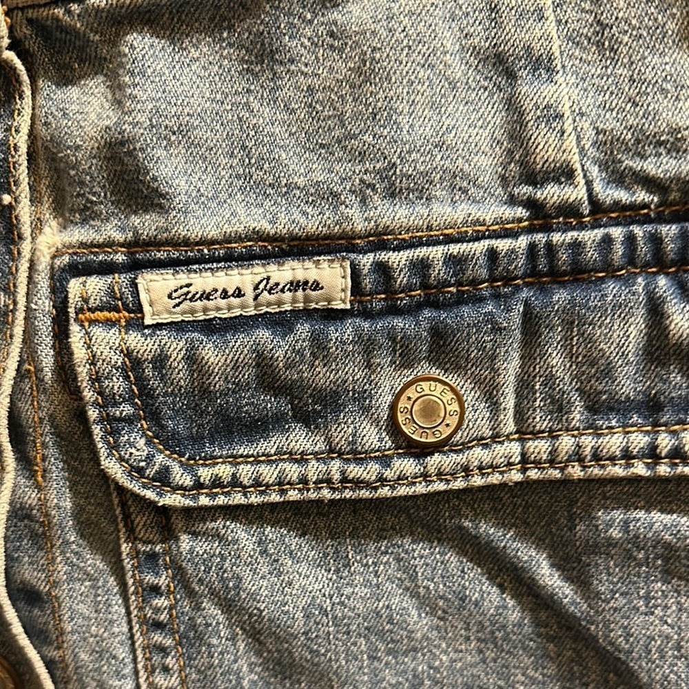 Guess vintage Denim Button-Front Skirt - Picture 2 of 4